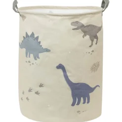 Manden & Dozen*A Little Lovely Company opbergmand dinosaures wit