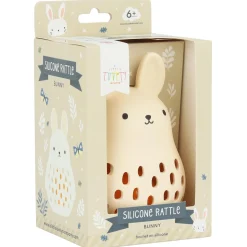 Feestartikelen|Kraamcadeaus*A Little Lovely Company silicone rammelaar konijn Off-White
