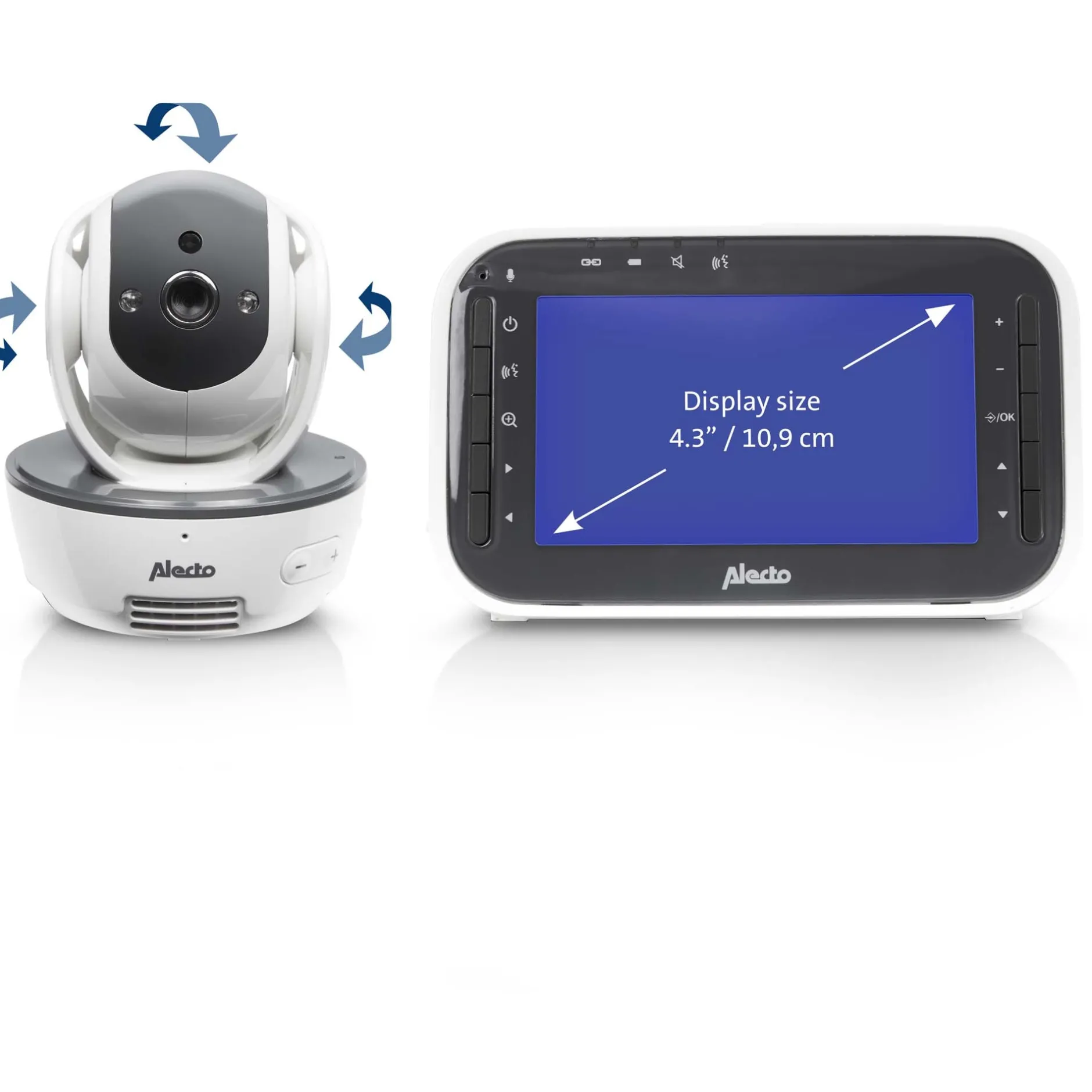 Babyfoons*Alecto DVM200M babyfoon met camera en 4.3 inch kleurenscherm