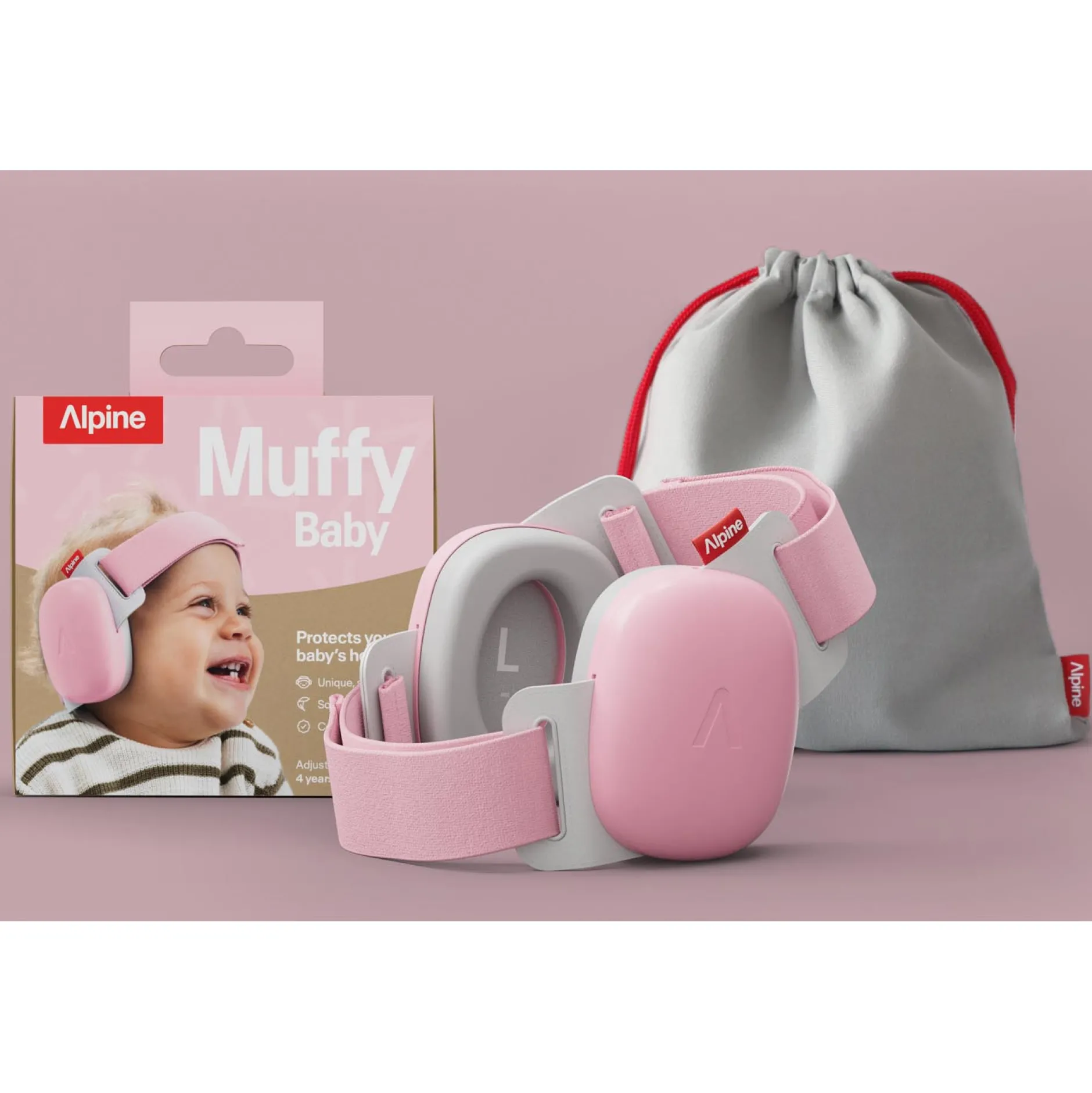 Gehoorbescherming*Alpine Muffy baby gehoorbeschermers roze
