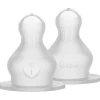 Flesspenen*Bibs flesspeen siliconen - medium flow 2 stuks transparant
