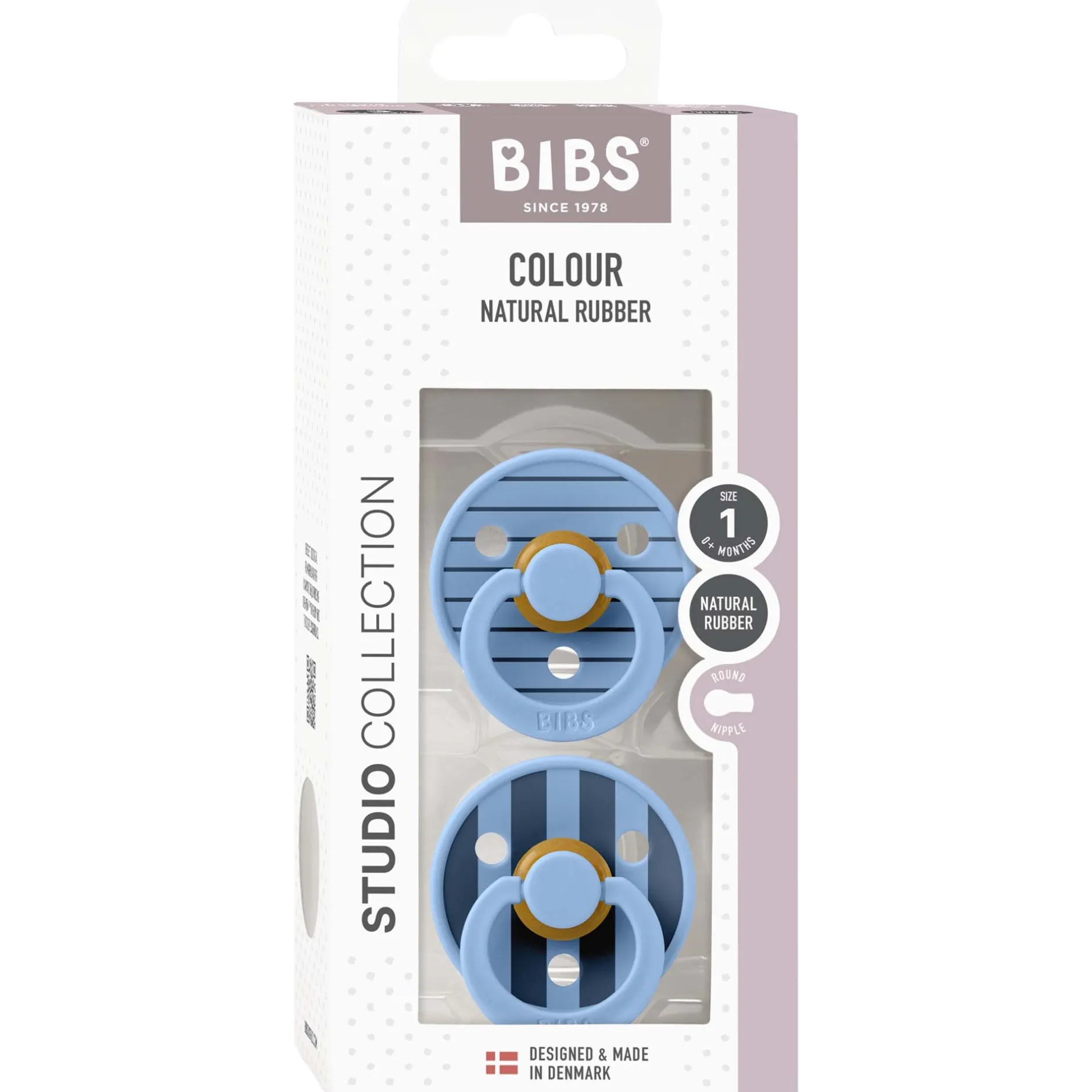 Fopspenen|Fopspenen & Accessoires*Bibs fopspeen Studio Round Size 1 - 2 stuks Midblue