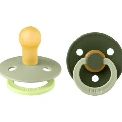 Fopspenen|Fopspenen & Accessoires*Bibs fopspeen Studio Round Size 1 - 2 stuks Dark Olive Green