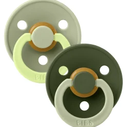 Fopspenen|Fopspenen & Accessoires*Bibs fopspeen Studio Round size 2 - 2 stuks Dark Olive Green