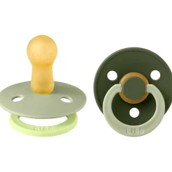 Fopspenen|Fopspenen & Accessoires*Bibs fopspeen Studio Round size 2 - 2 stuks Dark Olive Green