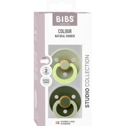 Fopspenen|Fopspenen & Accessoires*Bibs fopspeen Studio Round size 2 - 2 stuks Dark Olive Green