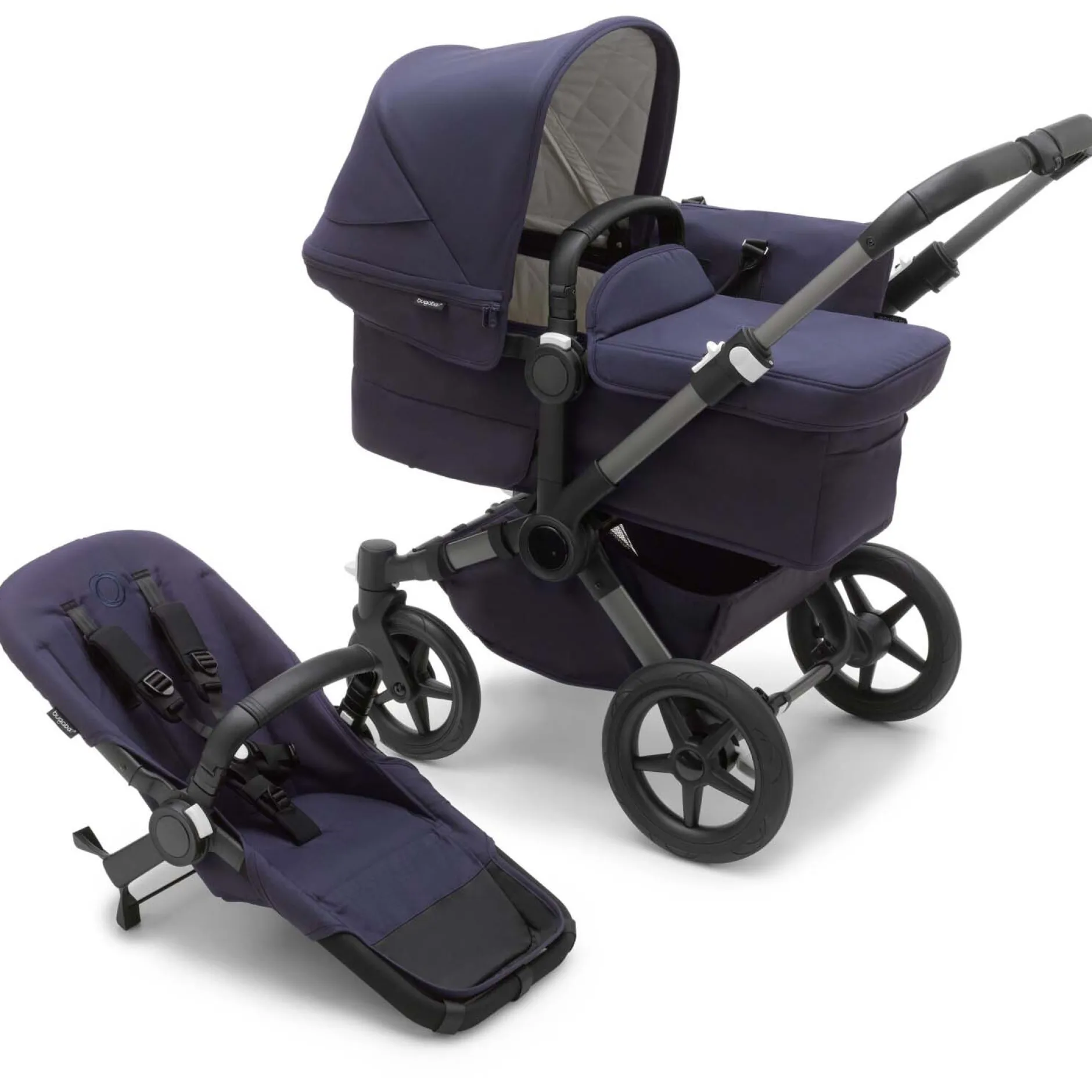 Kinderwagens*Bugaboo Donkey5 Classic Mono compleet Graphite Dark Navy