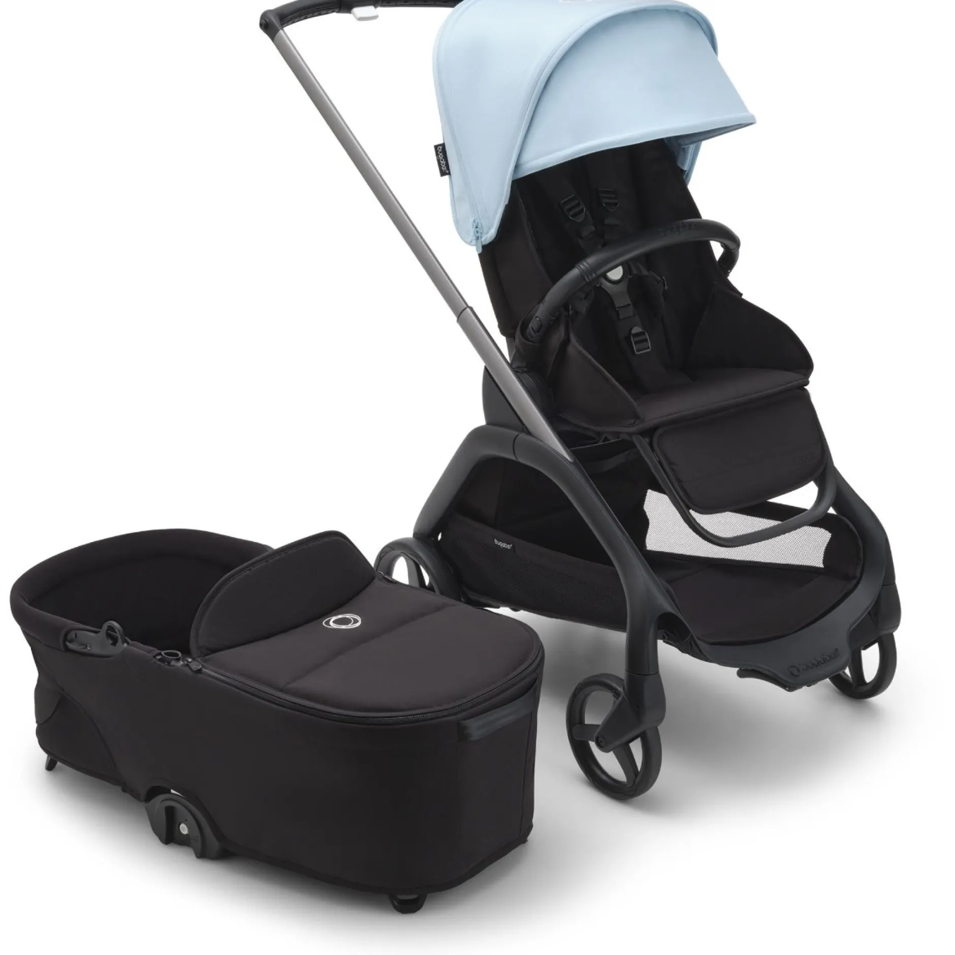 Kinderwagens*Bugaboo Dragonfly compleet Graphite Black Blue Graphite Black Blue