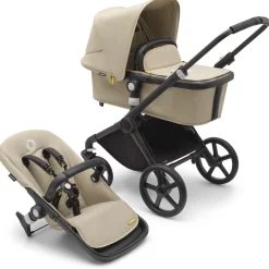 Kinderwagens*Bugaboo Fox Cub Black Desert Beige