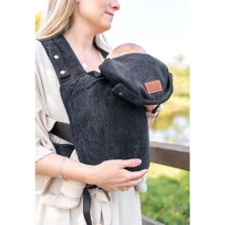 Draagzakken & Doeken*ByKay Click Carrier Classic Rib Smoky Black