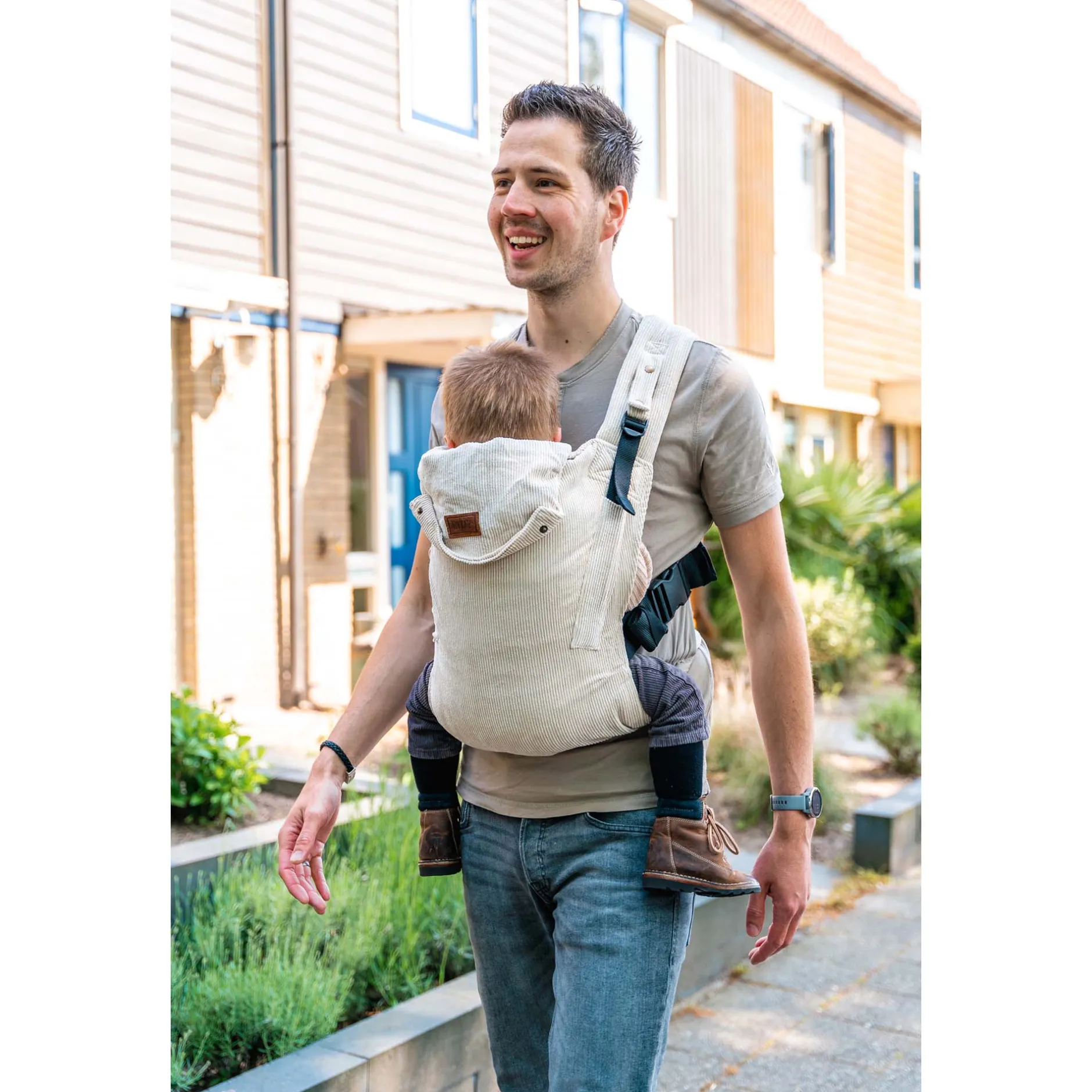 Draagzakken & Doeken*ByKay Click Carrier Deluxe Rib Almond Sand