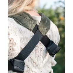 Draagzakken & Doeken*ByKay Click Carrier Deluxe Ribbed Velvet Moss Green