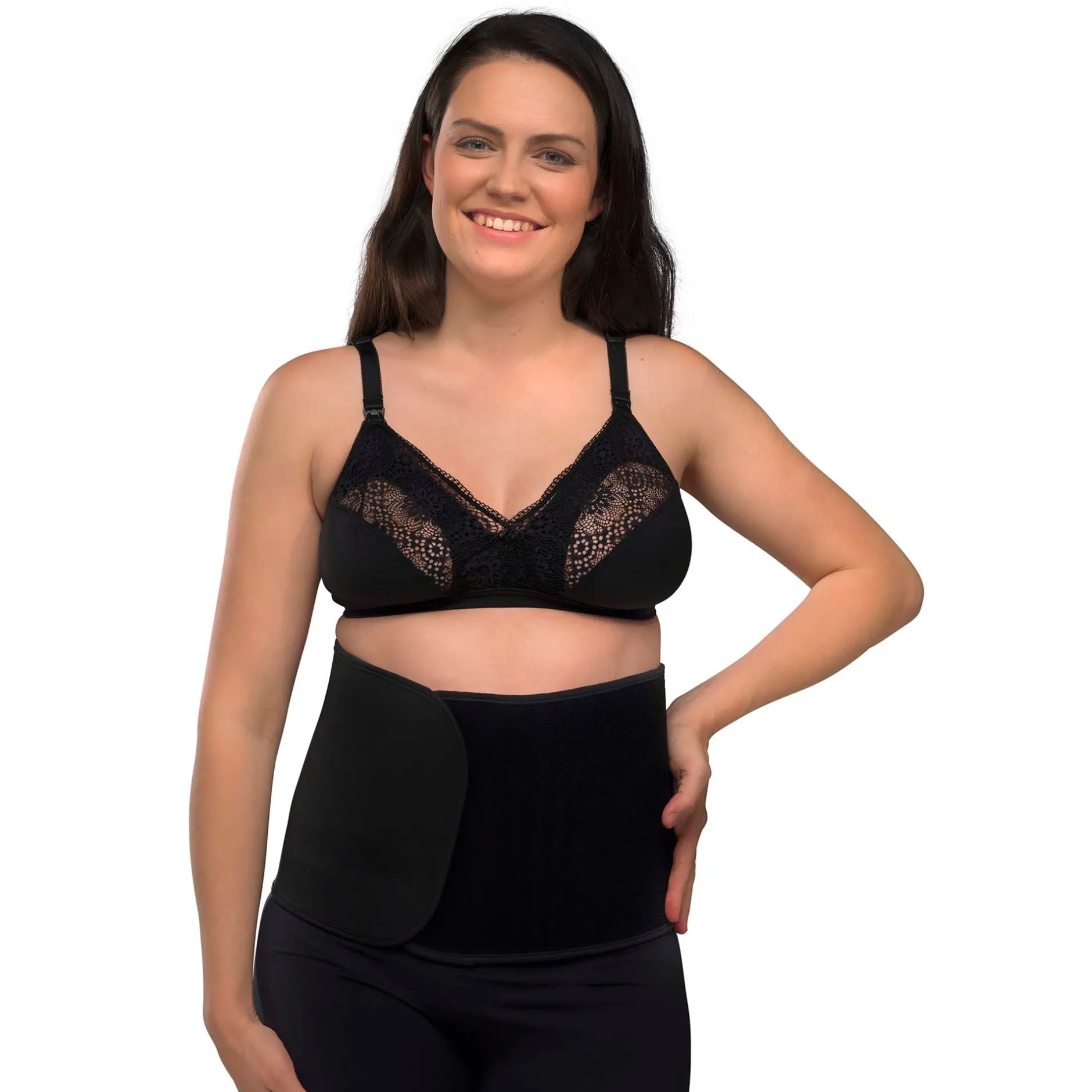 Buikbanden*Carriwell Belly Binder sluitband zwart Black