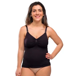 Voedingstops|Shirts & Tops*Carriwell corrigerend voedingshemd spaghettibandjes effen zwart Black