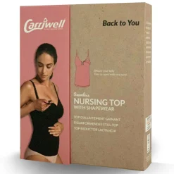 Voedingstops|Shirts & Tops*Carriwell corrigerend voedingshemd spaghettibandjes effen zwart Black