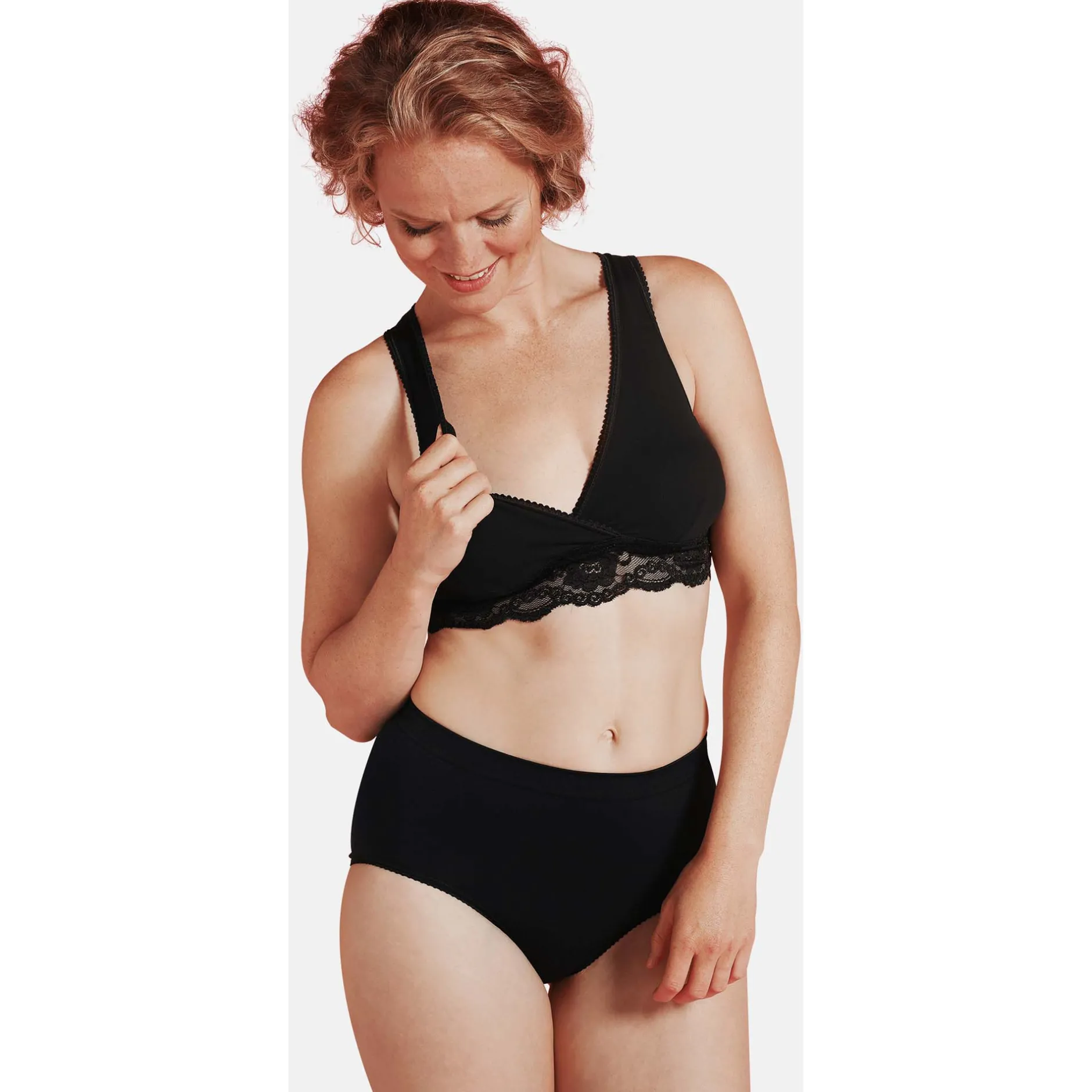 Borstkolven|Bh's*Carriwell slaapbh effen zwart Black