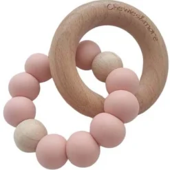 Feestartikelen|Kraamcadeaus*Chewies & more basic ombre rattle / bijtspeeltje mini roze