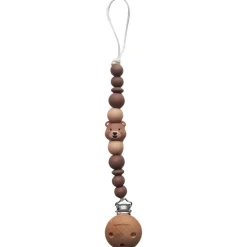 Speenkoorden|Fopspenen & Accessoires*Chewies & more Clip speenkoord Silicone Bear bruin