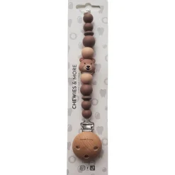 Speenkoorden|Fopspenen & Accessoires*Chewies & more Clip speenkoord Silicone Bear bruin