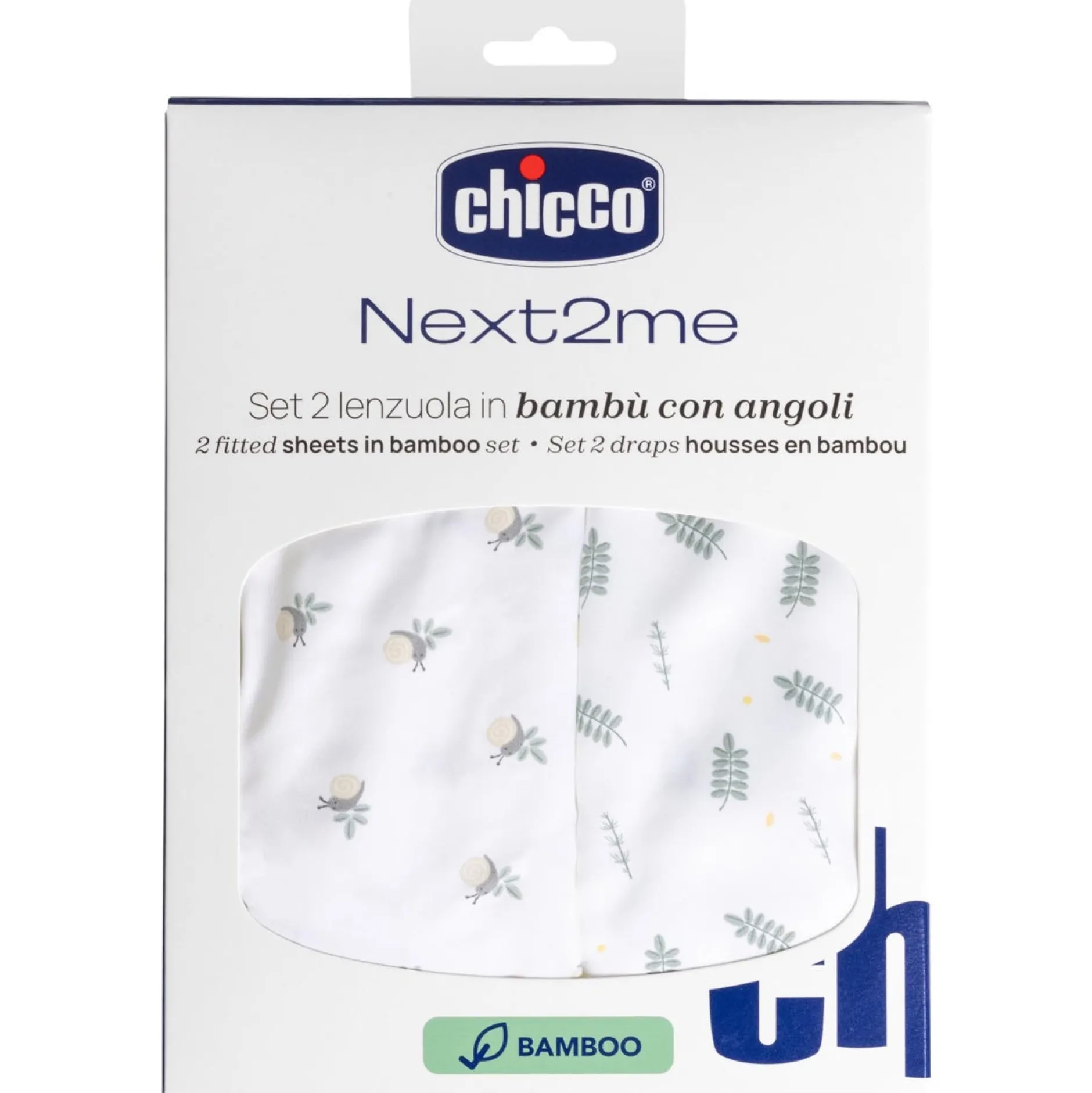 Hoeslakens*Chicco Next2Me bamboo hoeslakens 2-pack wit