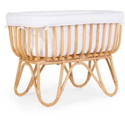 Wiegjes*Childhome rattan wieg rechthoekig (incl. matras en cover) Onbehandeld/Naturel