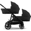 Duo Kinderwagens*Cybex Gazelle S Twin compleet Moon Black