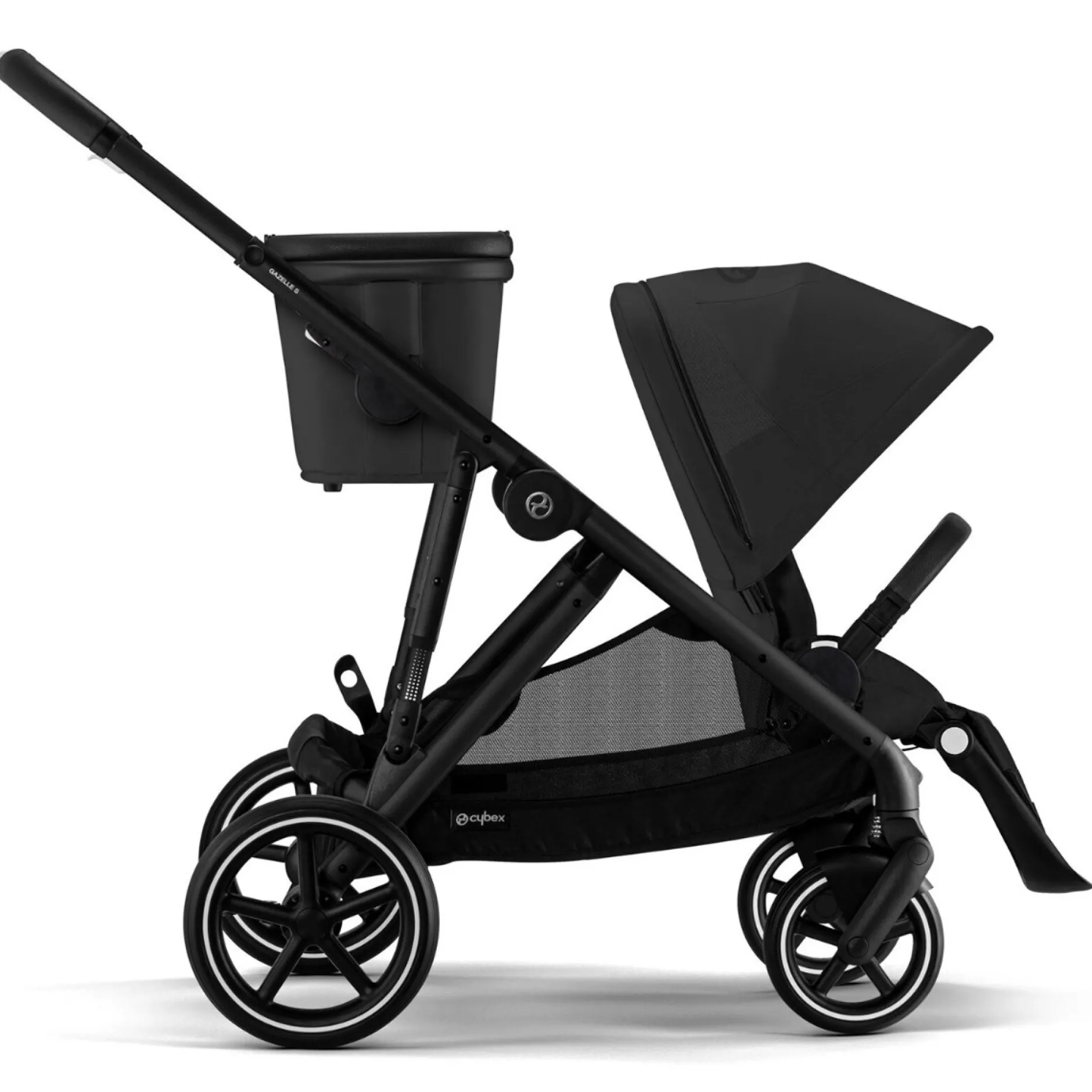 Duo Kinderwagens*Cybex Gazelle S Twin compleet Moon Black