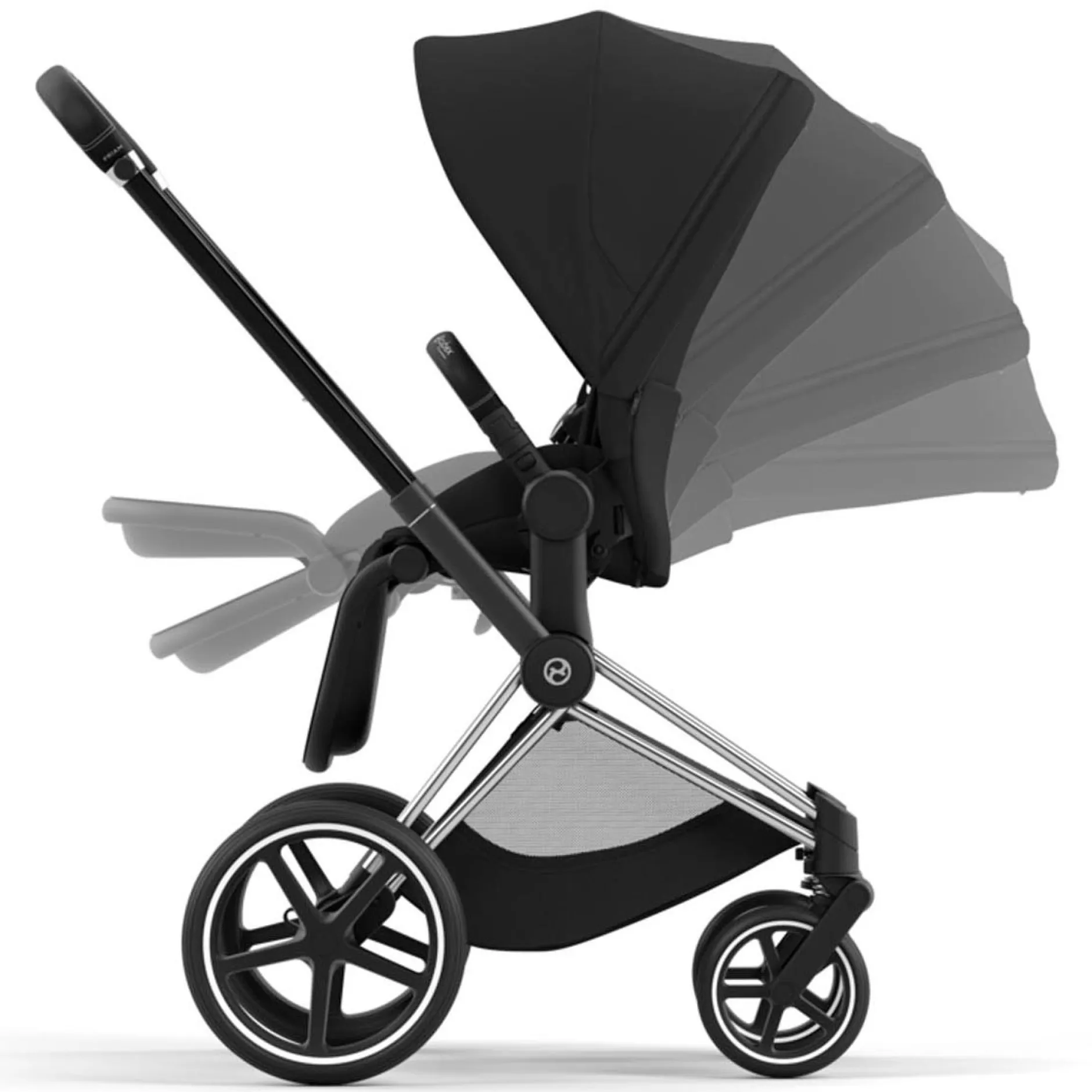 Kinderwagens*Cybex Priam4 compleet Chrome met zwarte handvatten Sepia Black