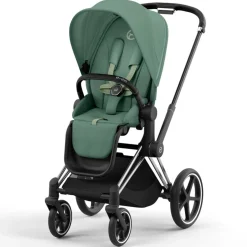 Kinderwagens*Cybex Priam4 compleet Chrome met zwarte handvatten Leaf Green