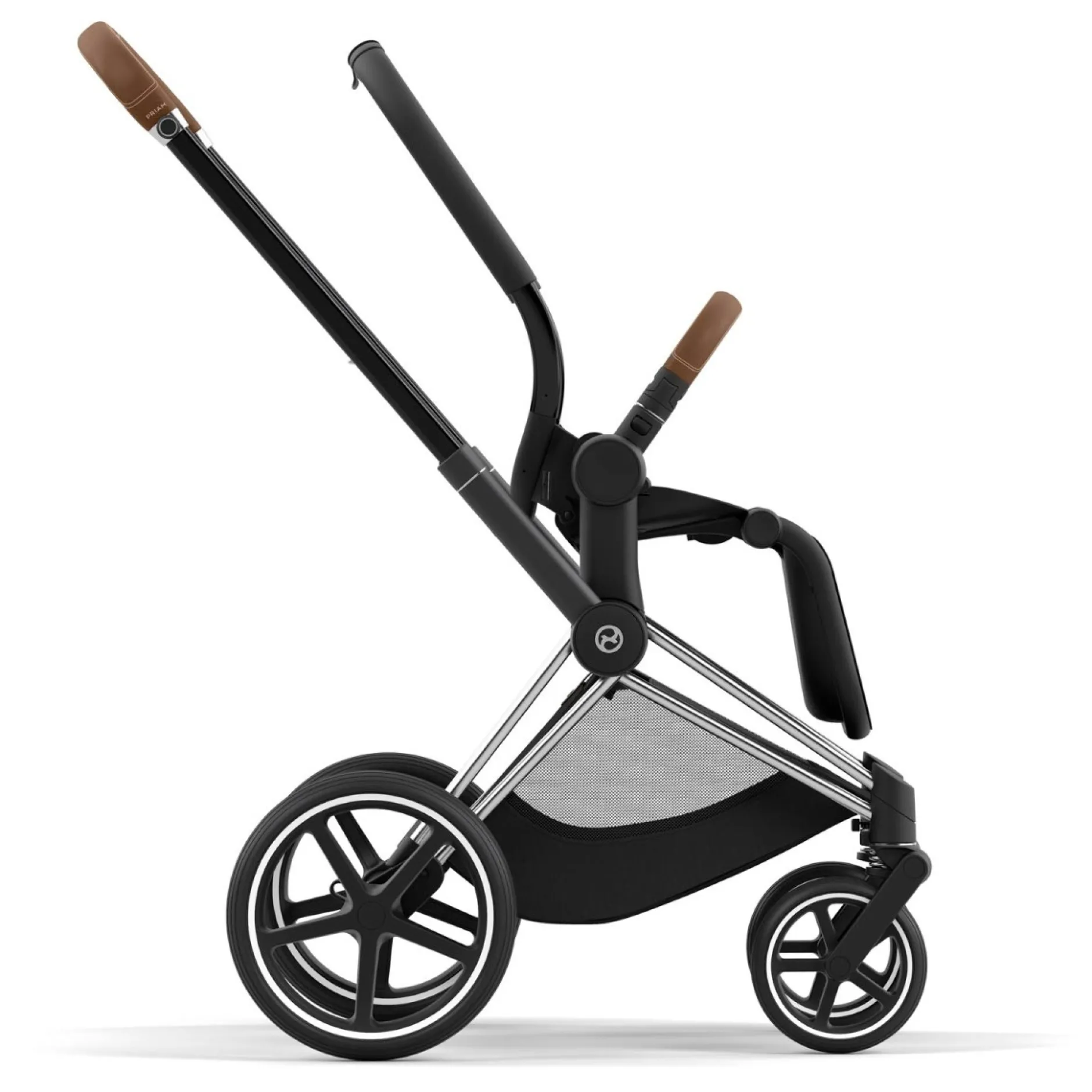 Kinderwagens*Cybex Priam4 compleet Chrome met bruine handvatten Leaf Green