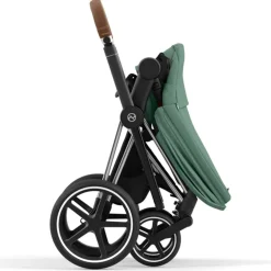 Kinderwagens*Cybex Priam4 compleet Chrome met bruine handvatten Leaf Green