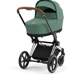 Kinderwagens*Cybex Priam4 compleet Chrome met bruine handvatten Leaf Green