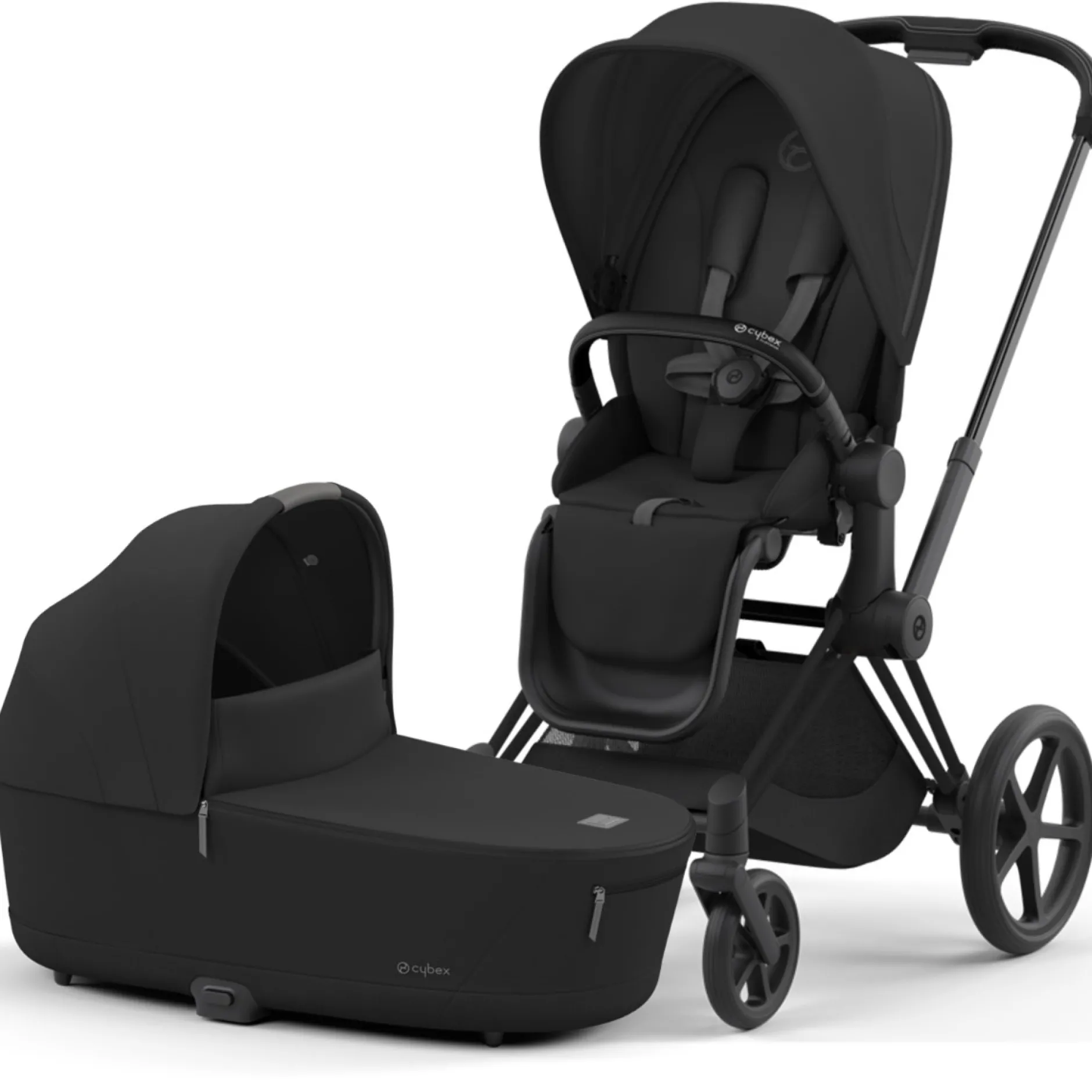 Kinderwagens*Cybex Priam4 compleet Matt Black frame Sepia Black