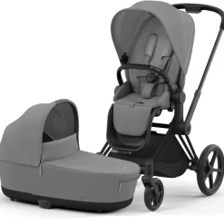Kinderwagens*Cybex Priam4 compleet Matt Black frame Mirage Grey