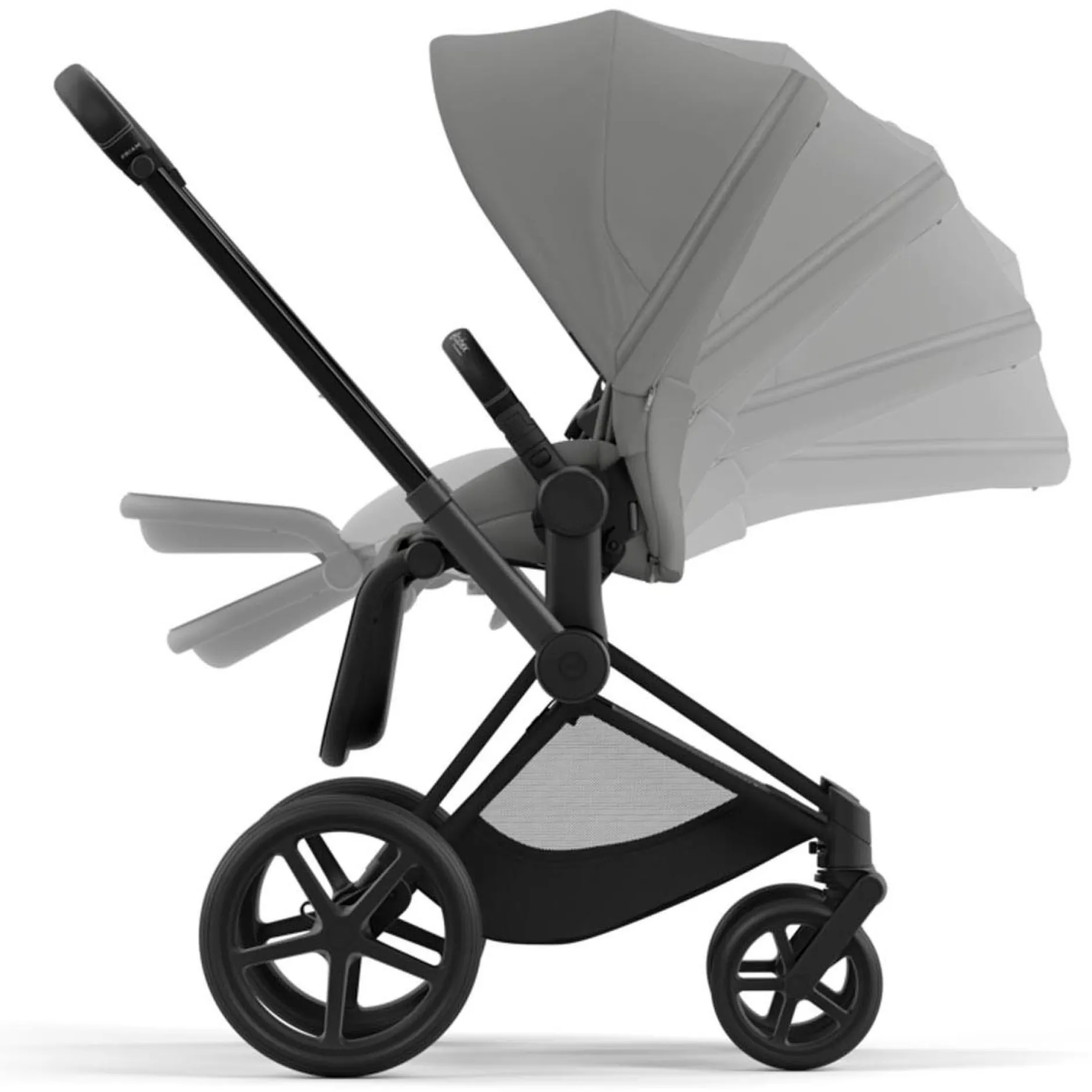 Kinderwagens*Cybex Priam4 compleet Matt Black frame Mirage Grey