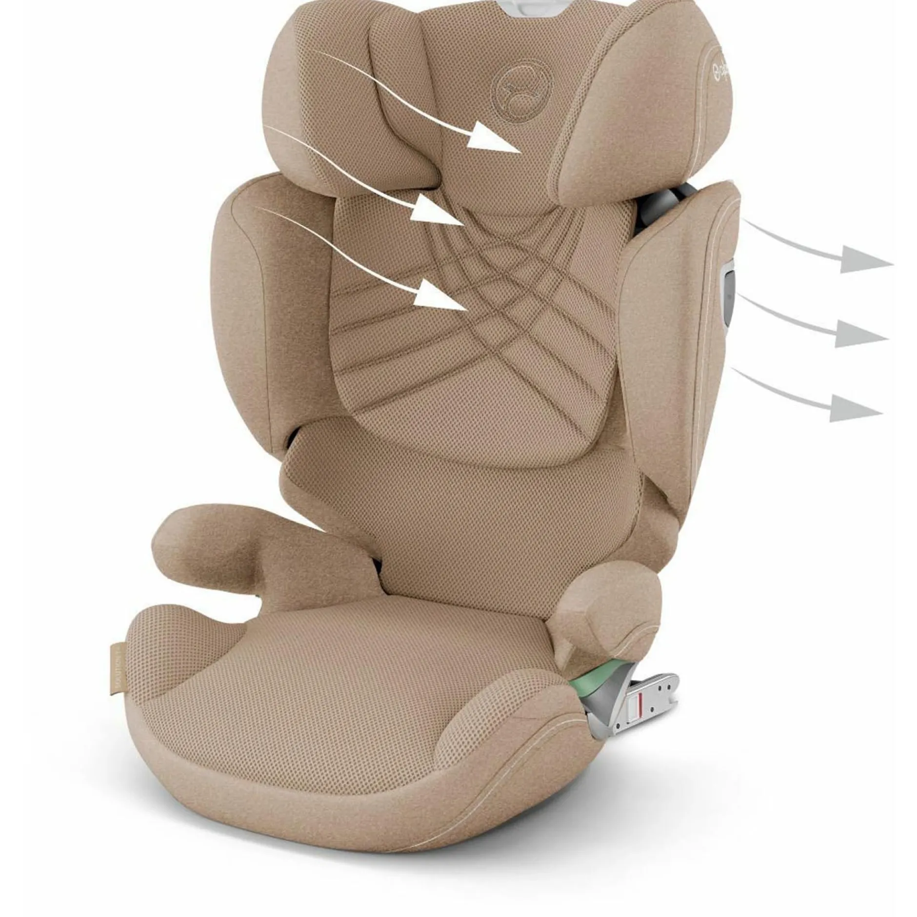 Autostoelen Groep 2/3*Cybex Solution T i-Fix Plus Cozy Beige