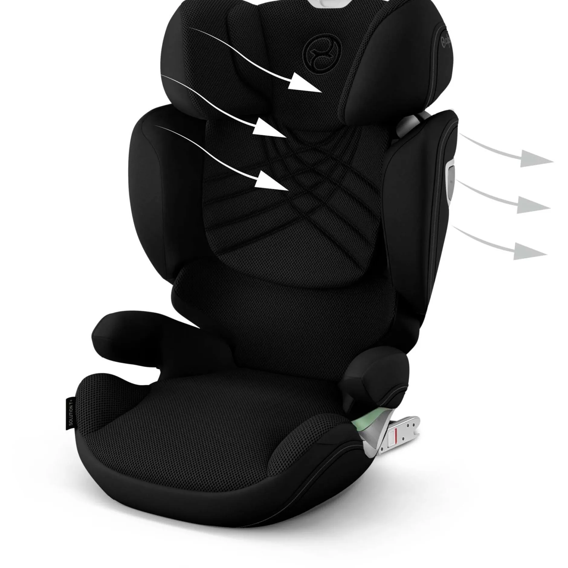 Autostoelen Groep 2/3*Cybex Solution T i-Fix Plus Sepia Black