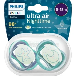 Fopspenen|Fopspenen & Accessoires*Philips Avent De Ultra Air Night 6-18mnd 2-pack Multi