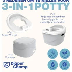 Potjes & Toiletverkleiners*DiaperChamp Potty 3-in-1 beige