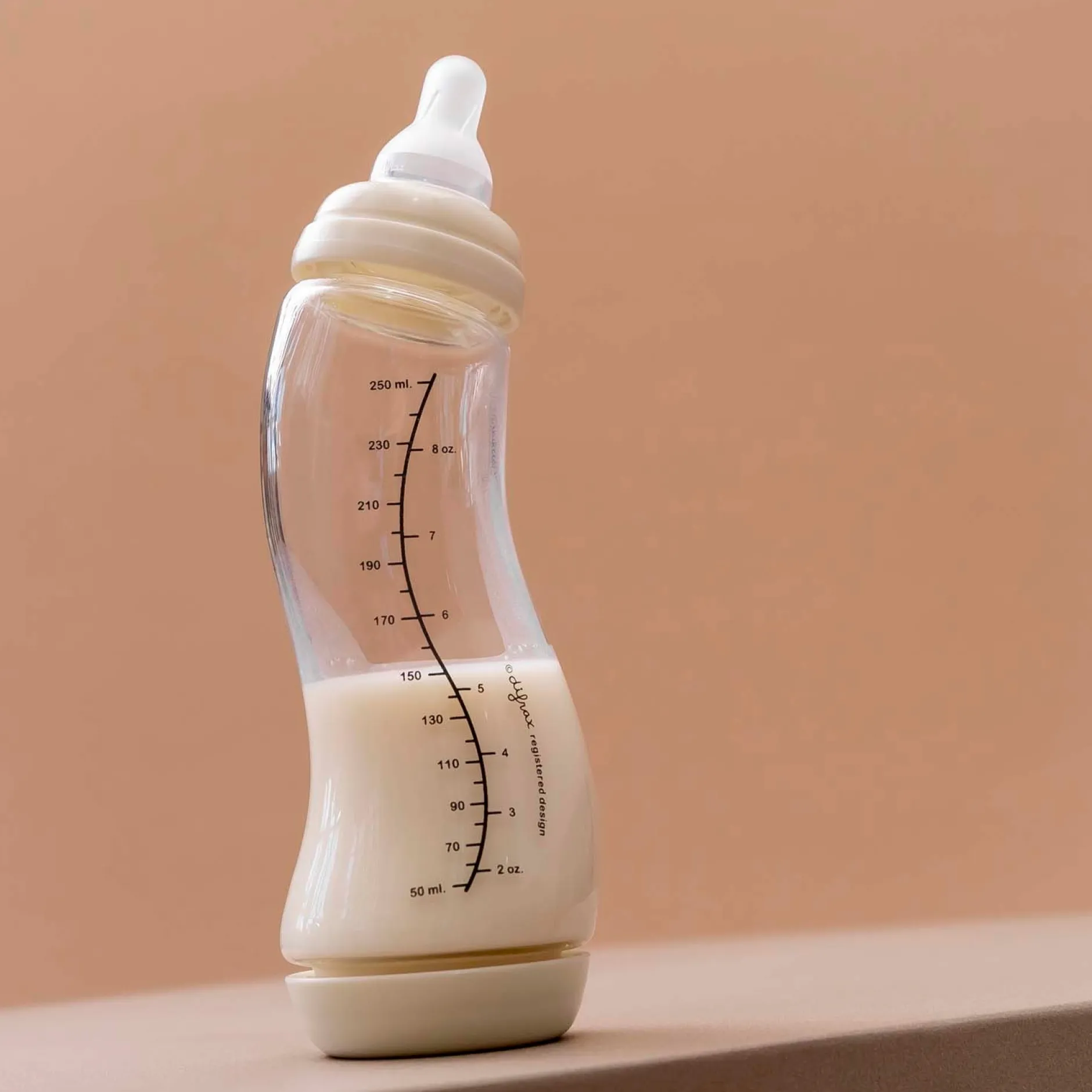 Flesjes*Difrax Anti-Colic S-babyfles glas roze