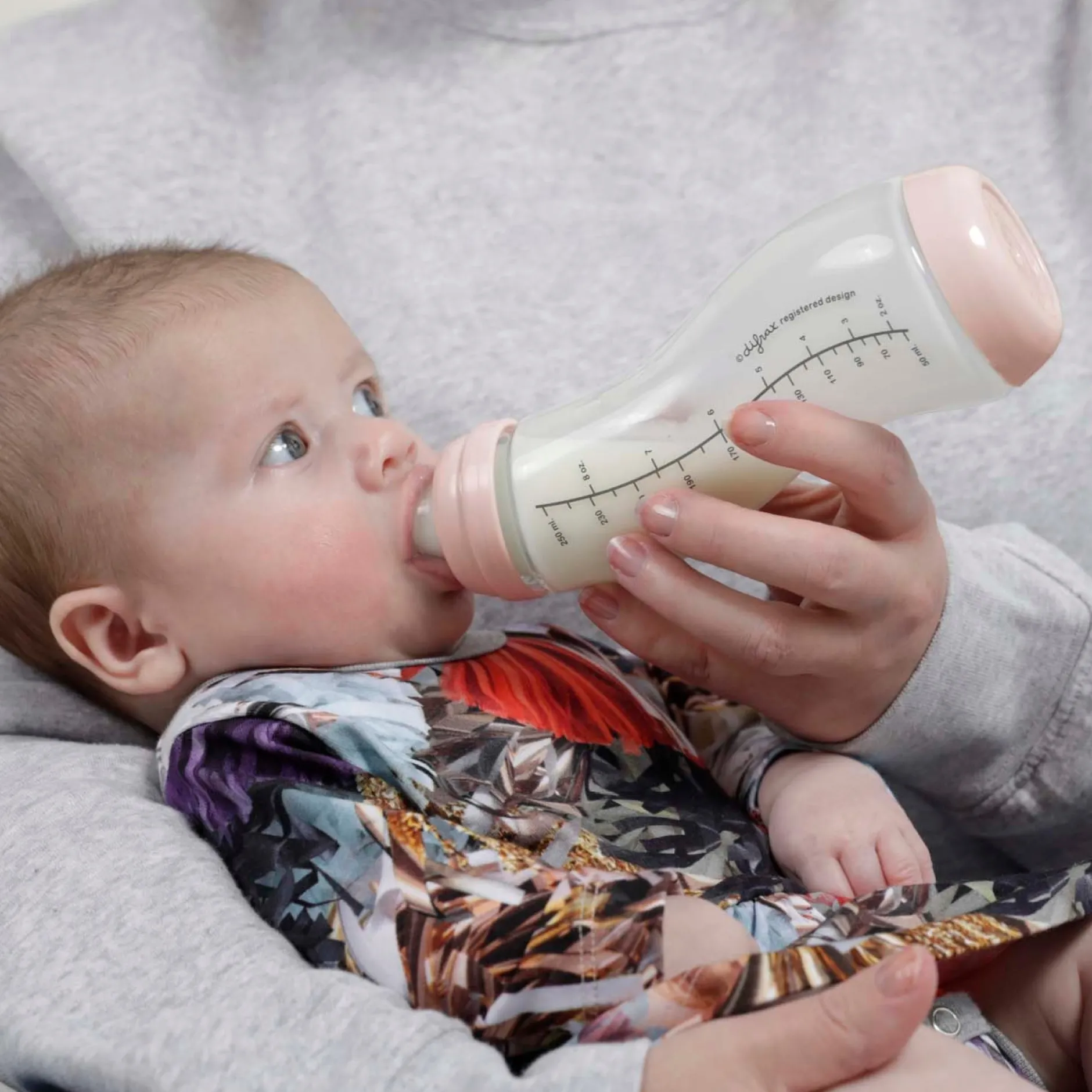 Flesjes*Difrax Anti-Colic S-babyfles glas roze