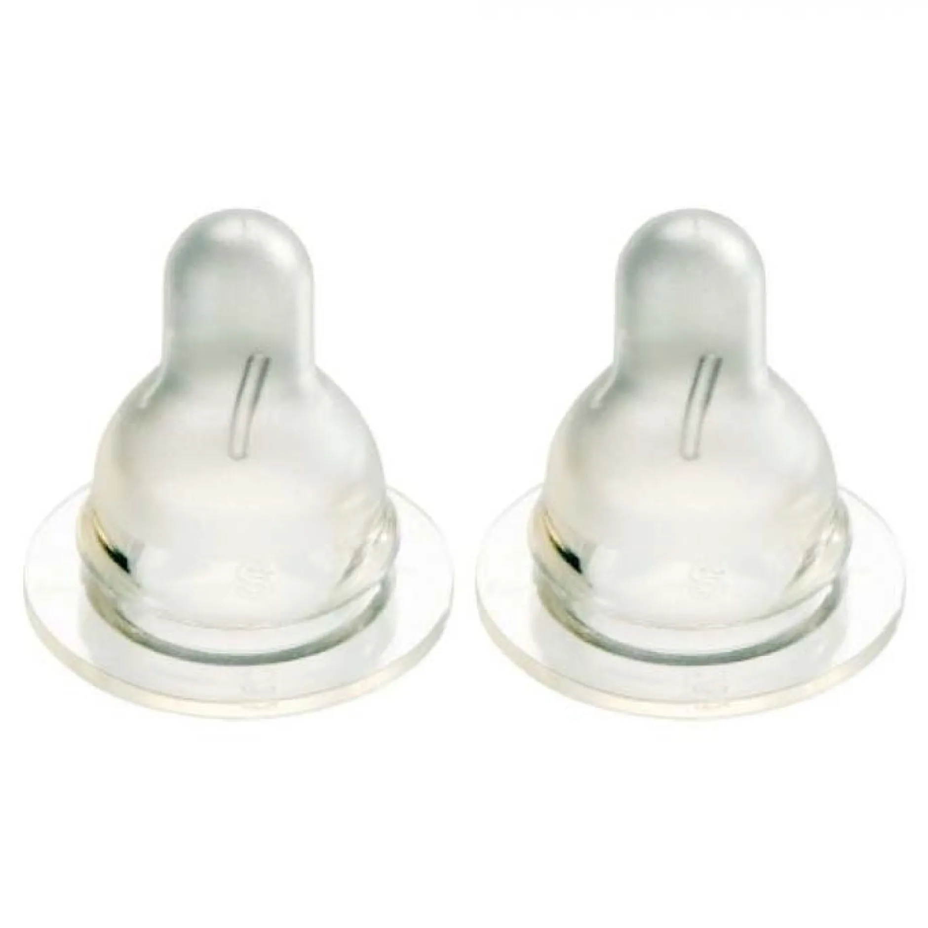 Flesspenen*Difrax flessenspeen Natural maat Small - 2 stuks transparant