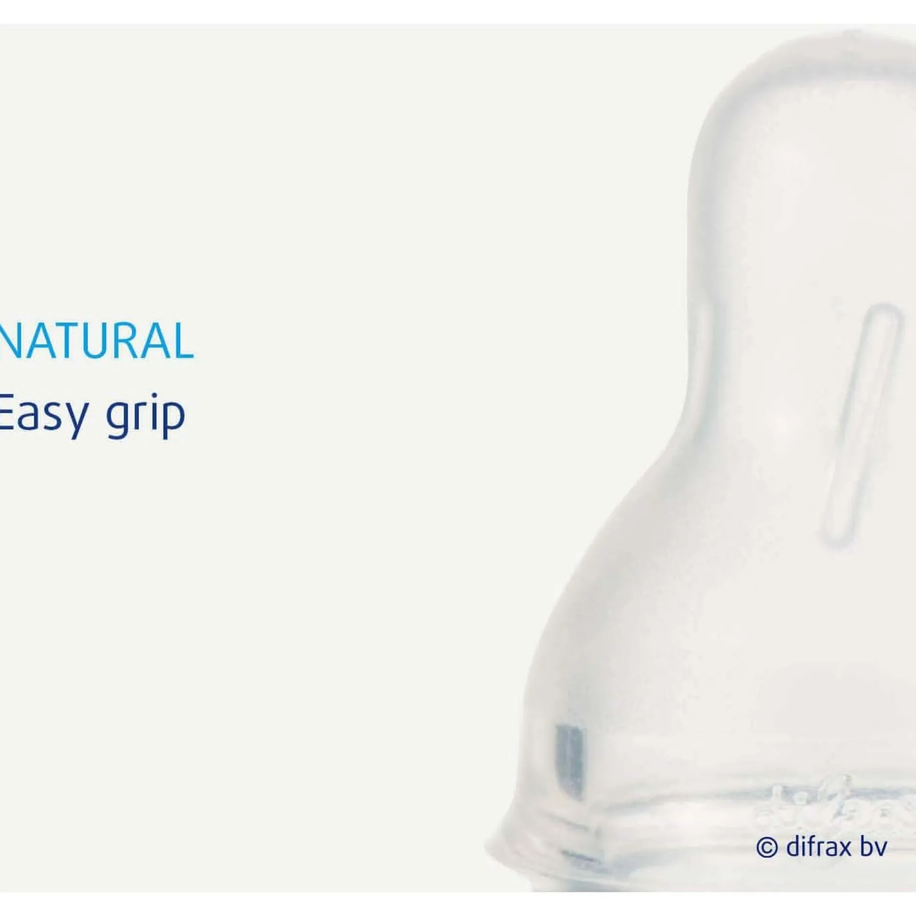 Flesspenen*Difrax flessenspeen Natural maat Small - 2 stuks transparant