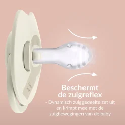 Fopspenen|Fopspenen & Accessoires*Difrax fopspeen LOVI 0-6 maanden Ecru