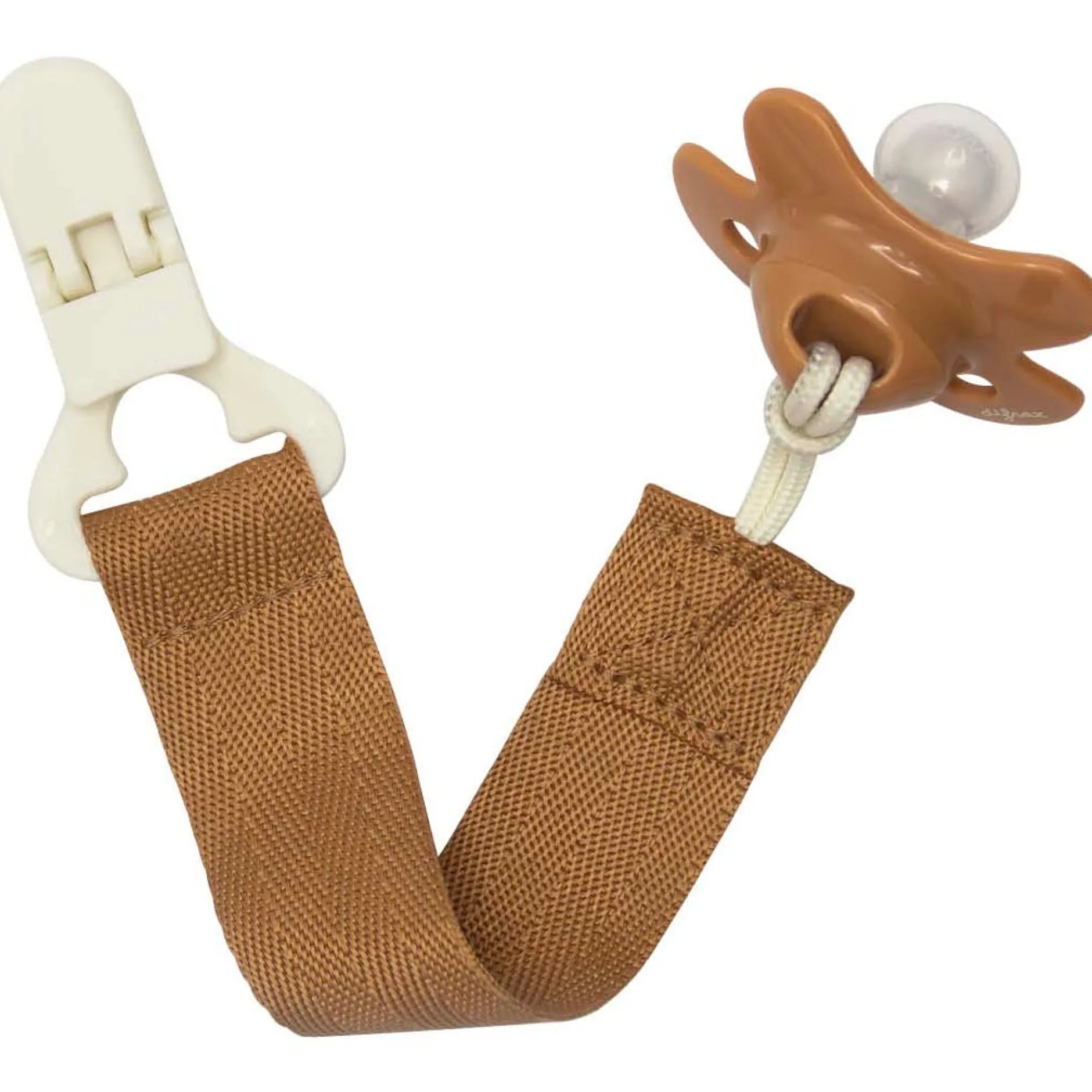 Speenkoorden|Fopspenen & Accessoires*Difrax fopspeenkoord bruin