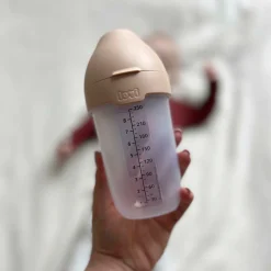 Flesjes*Difrax LOVI Mammafeel fles 250 ml roze