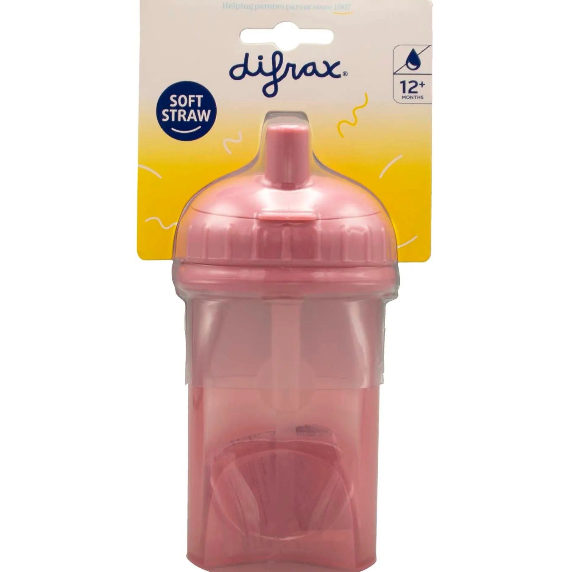 Drinkbekers*Difrax rietjesbeker roze