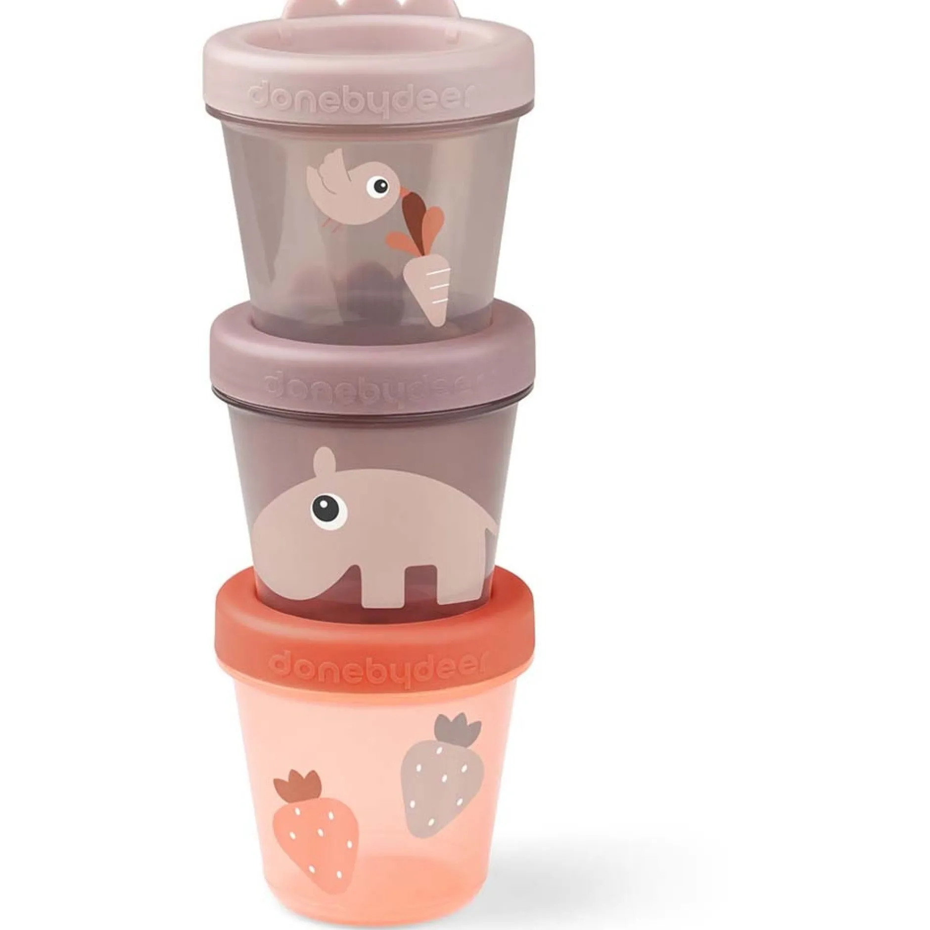 Melkpoedertorens & Bewaarbakjes*Done By Deer Bewaarbakjes 3-pack roze