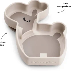 Kinderborden*Done By Deer Silicone Stick&Stay snackplate Lalee beige