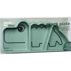 Bakjes & Kommen*Done By Deer Silicone Stick&Stay snackplate Croco groen